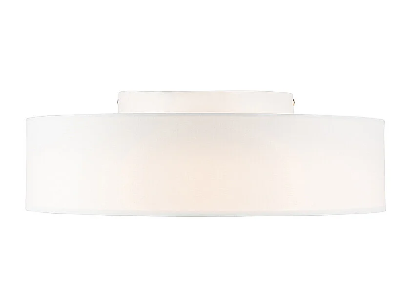 Plafonnier blanc 40 cm avec LED - Drum LED