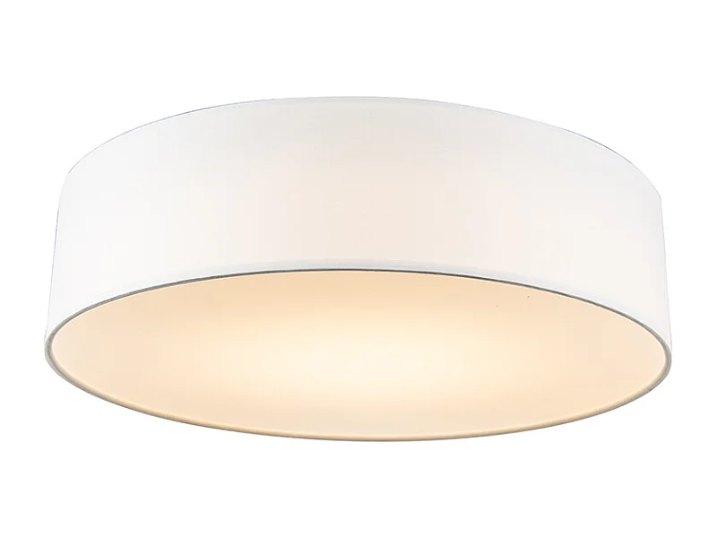 Plafonnier blanc 40 cm avec LED - Drum LED