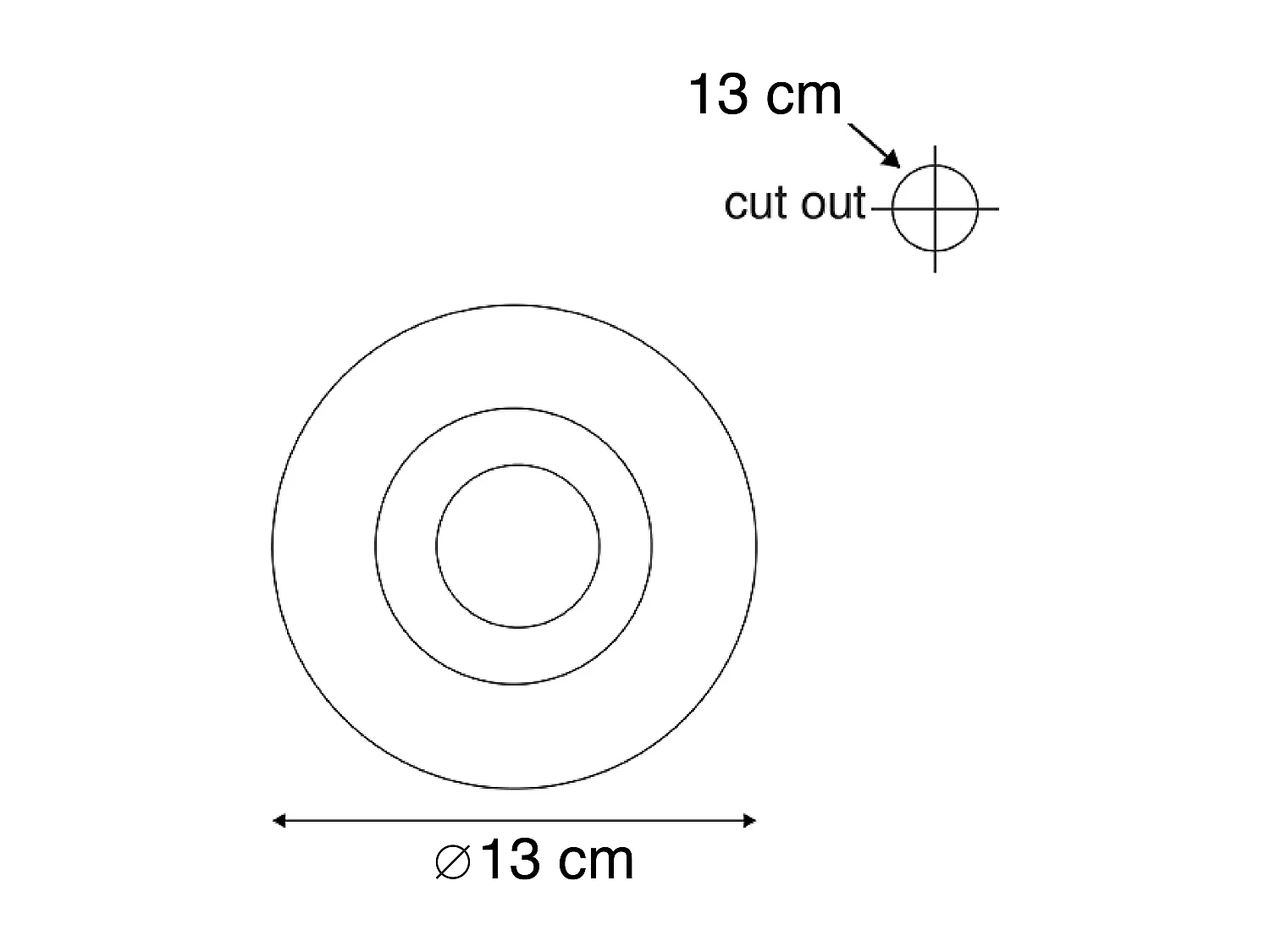 Spot encastré blanc rond 13 cm - Gypsy Stucco