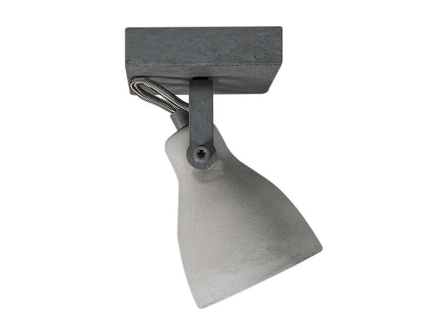 Spot industriel gris béton 1 lumière - Creto