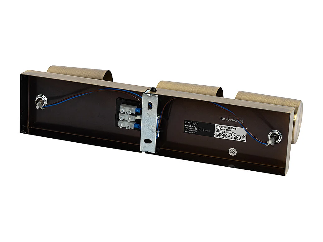 Plafonnier moderne bronze 3 lumières orientable rectangulaire - Jeana