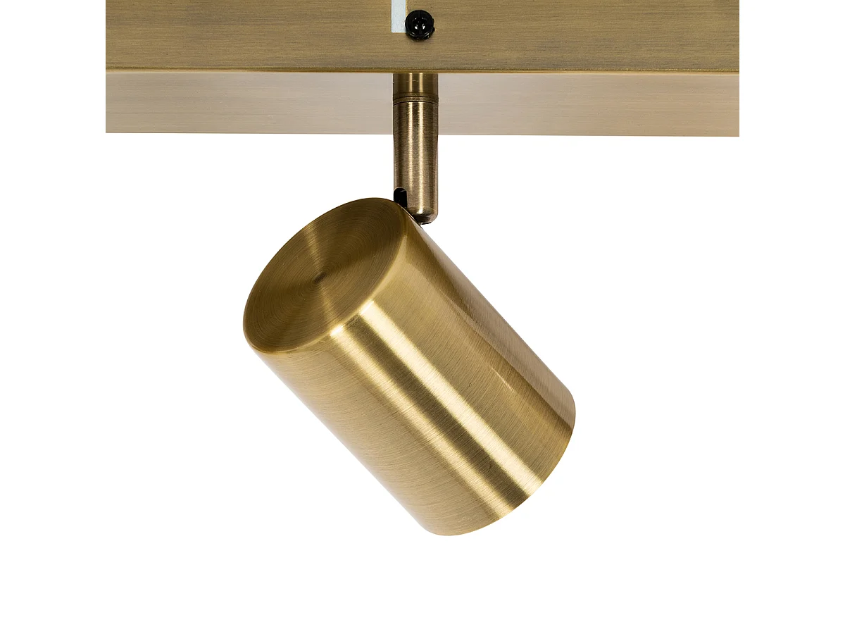 Plafonnier moderne bronze 3 lumières rectangulaire réglable - Jeana