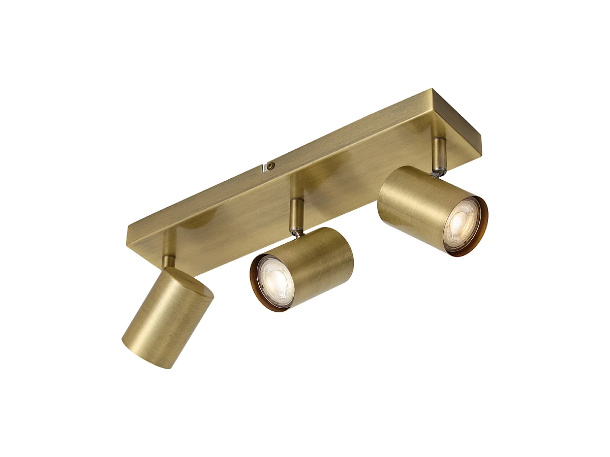 Plafonnier moderne bronze 3 lumières rectangulaire réglable - Jeana