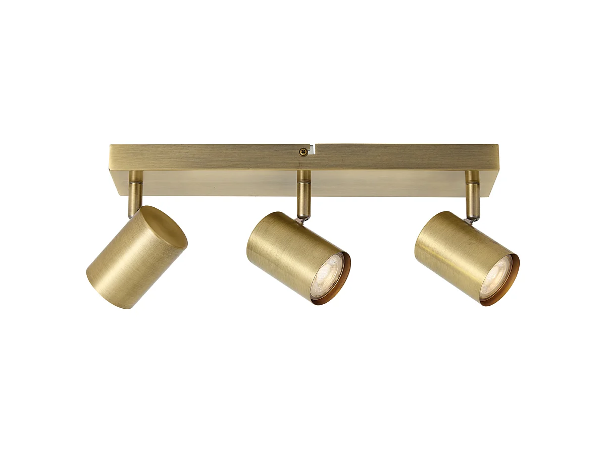 Plafonnier moderne bronze 3 lumières rectangulaire réglable - Jeana