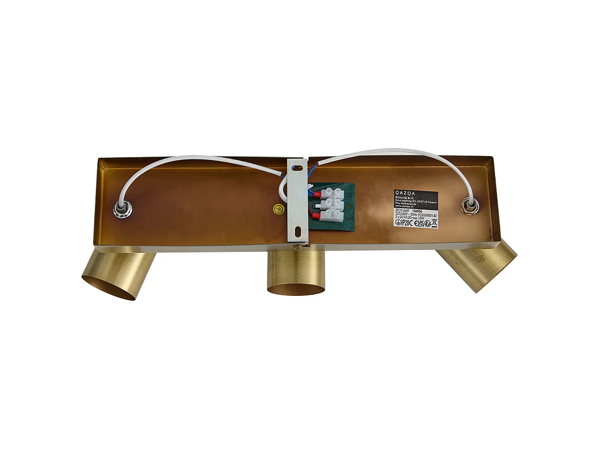 Plafonnier moderne bronze 3 lumières rectangulaire réglable - Jeana