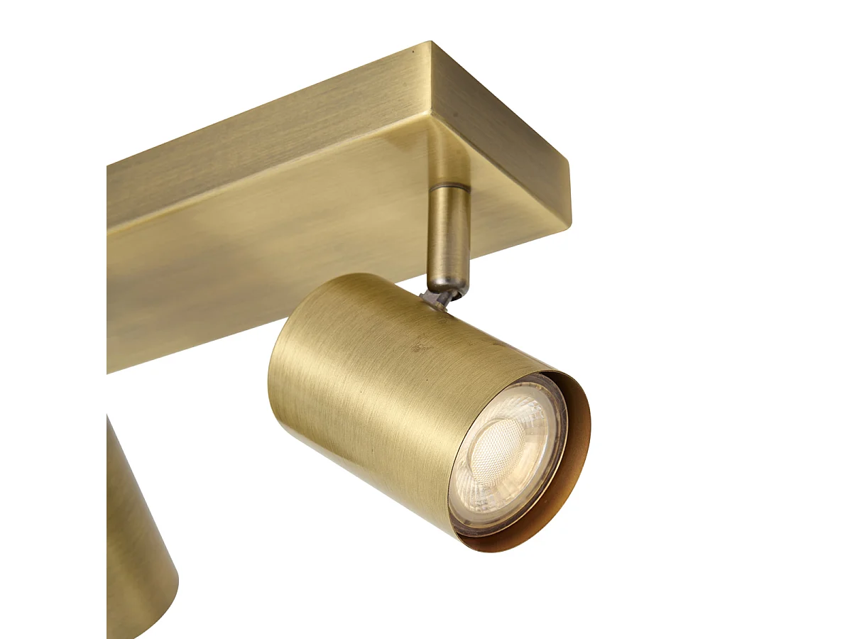 Plafonnier moderne bronze 3 lumières rectangulaire réglable - Jeana