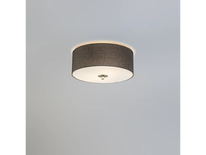Plafonnier Country taupe 30 cm - Drum Jute