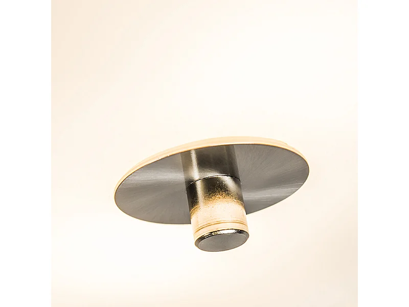 Plafonnier rustique taupe 30 cm - Drum Jute