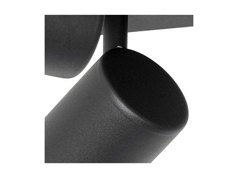 Plafonnier moderne carré noir orientable 4 lumières - Jeana