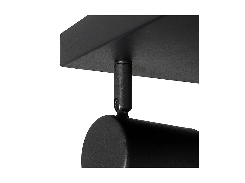 Plafonnier moderne carré noir orientable 4 lumières - Jeana