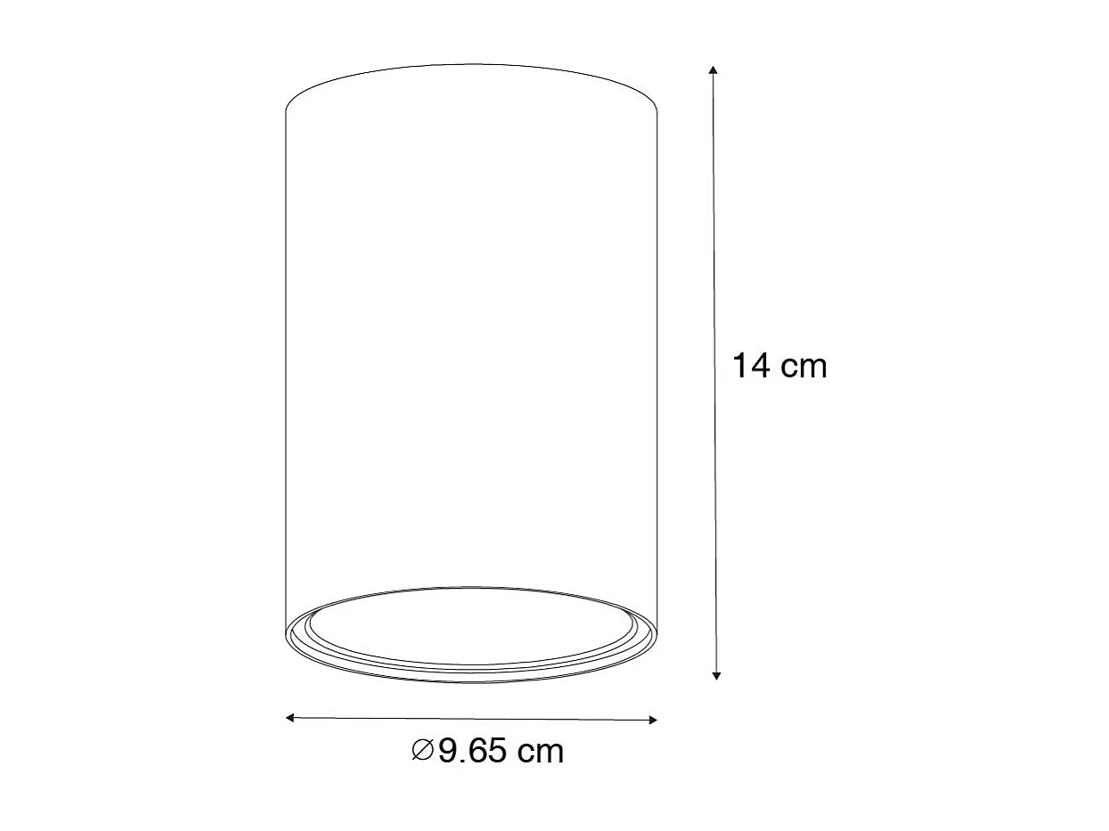 Spot encastré moderne bronze foncé - Deep