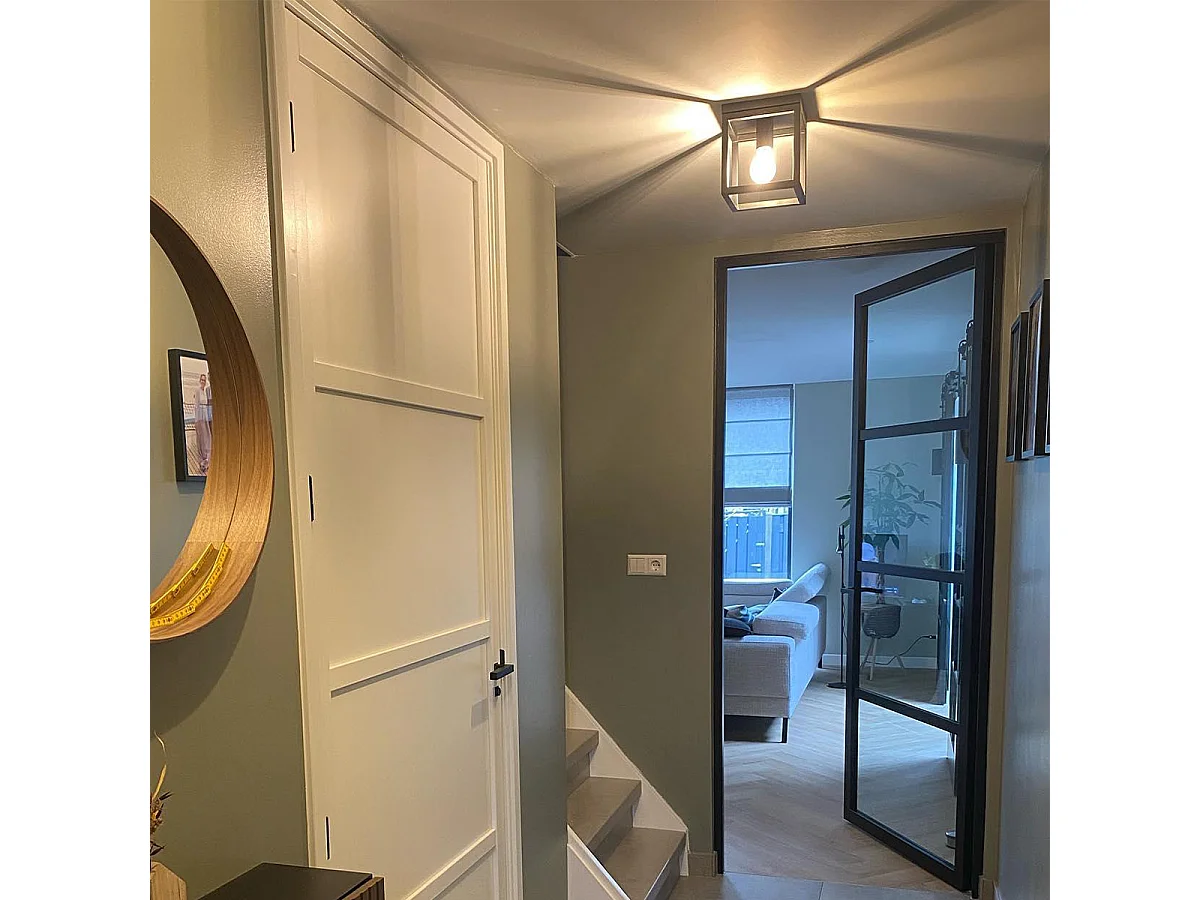 Plafonnier industriel en acier noir - Cage