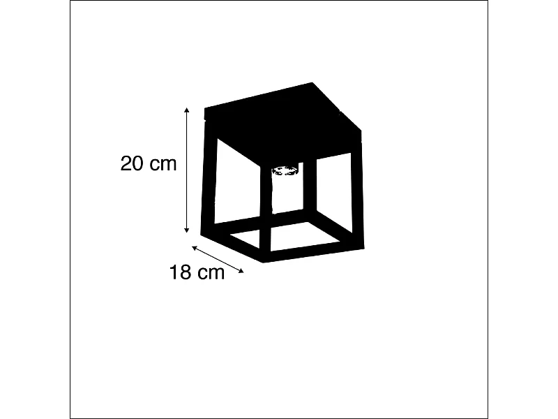 Suspension industrielle noire - Cage