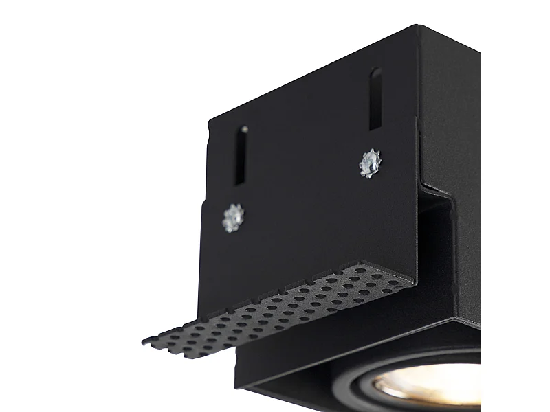 Spot encastré noir orientable et rotatif sans bordure 3 lumières - Oneon