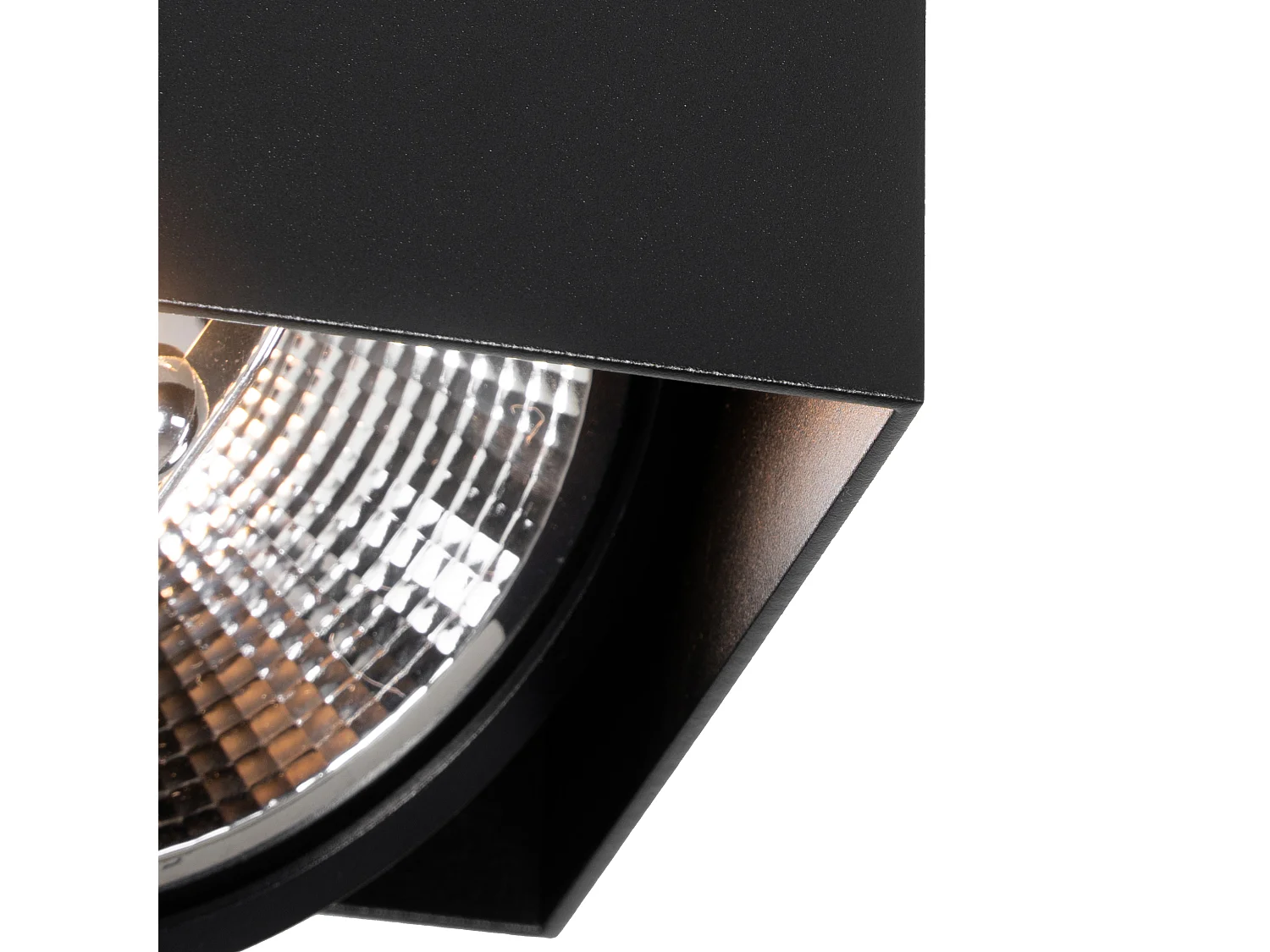 Spot design noir rectangulaire AR111 2 lumières - Box