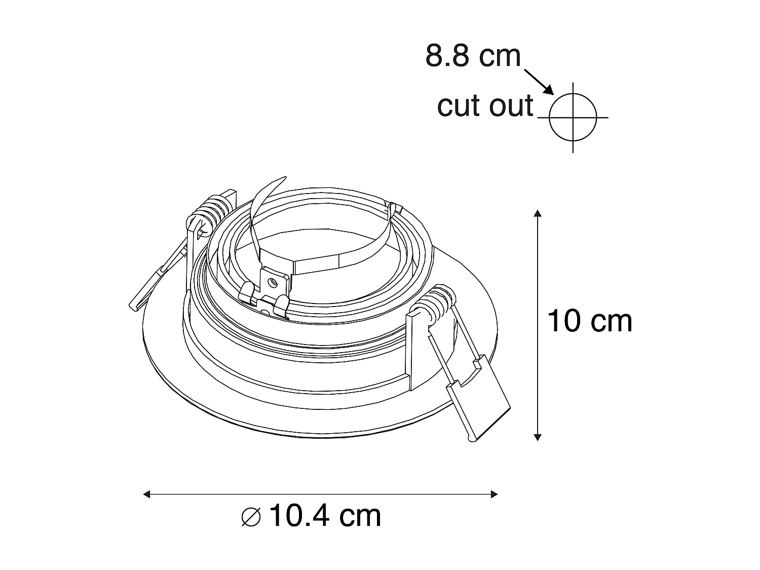 Spot encastrable intelligent blanc avec acier incluant Wifi GU10 - Rondoo