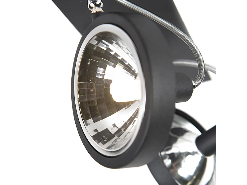 Spot design noir à 2 lumières ajustable - Nox