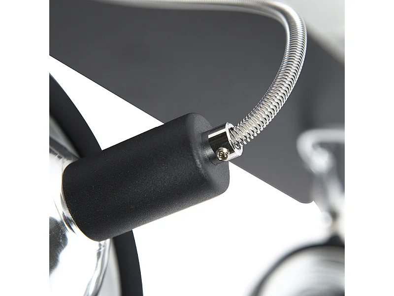 Spot design noir à 2 lumières ajustable - Nox