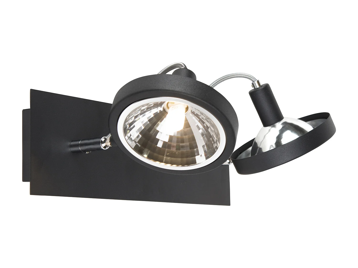 Spot design noir 2 lumières orientable - Nox