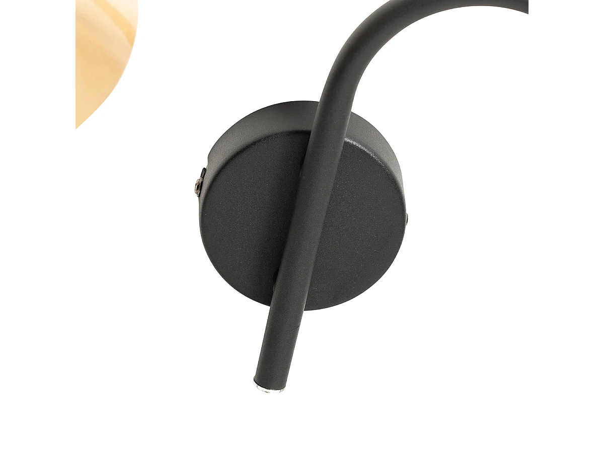 Plafonnier moderne noir avec or 3 lumières - Lofty