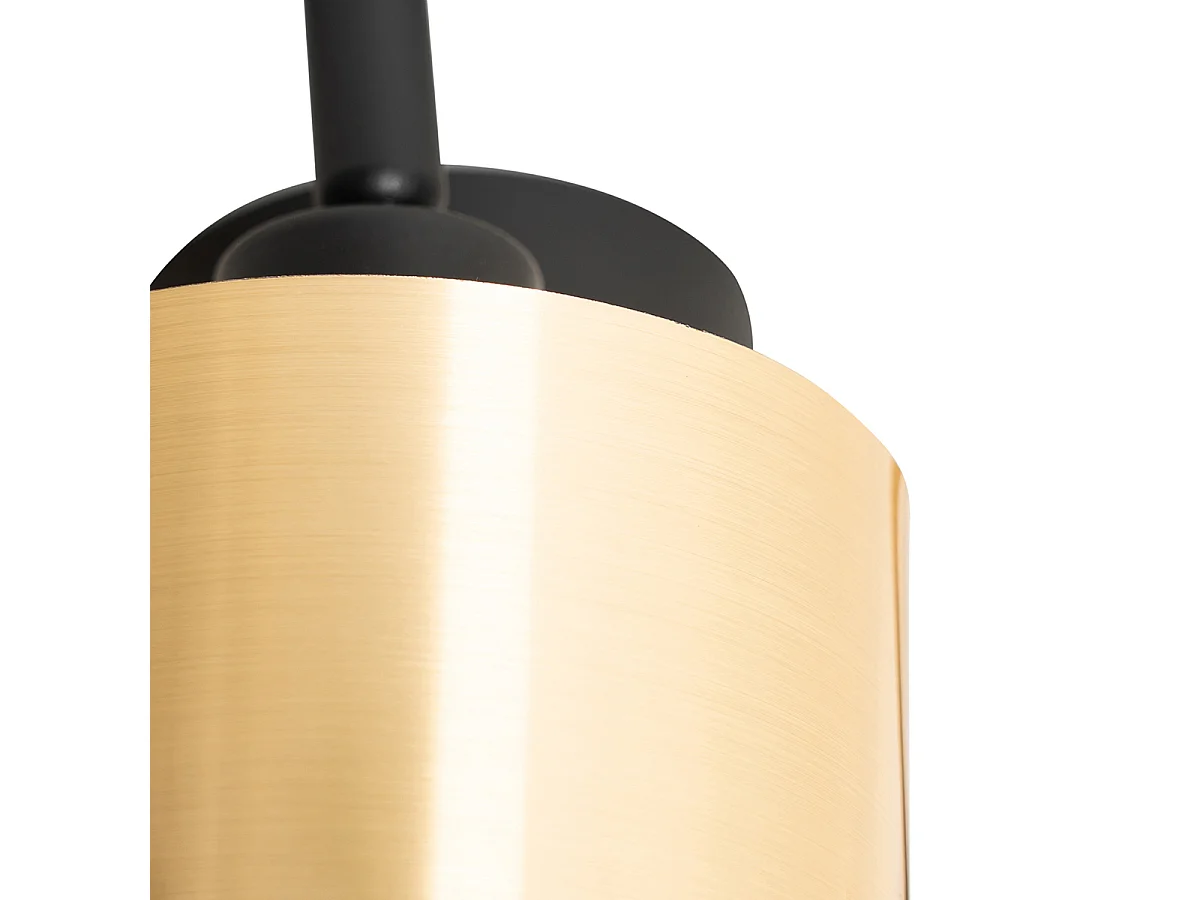 Plafonnier moderne noir et or 3 lumières - Lofty