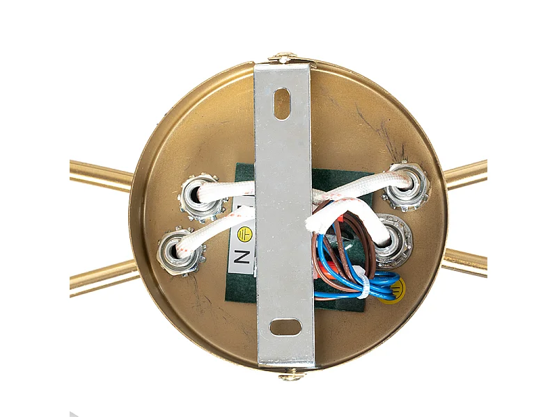 Plafonnier moderne doré 4 lumières avec verre fumé - Athènes