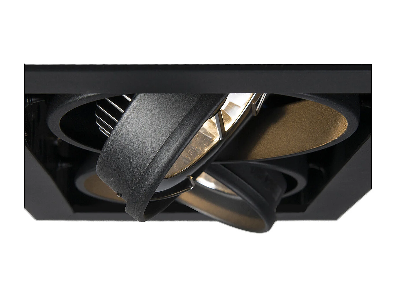 Spot encastré noir orientable AR111 2 lumières - Oneon