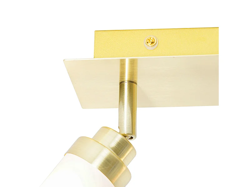 Spot de salle de bain moderne en laiton 2 lumières IP44 - Japie
