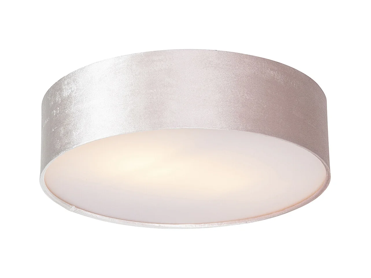 Plafonnier rose 40 cm intérieur doré - Drum
