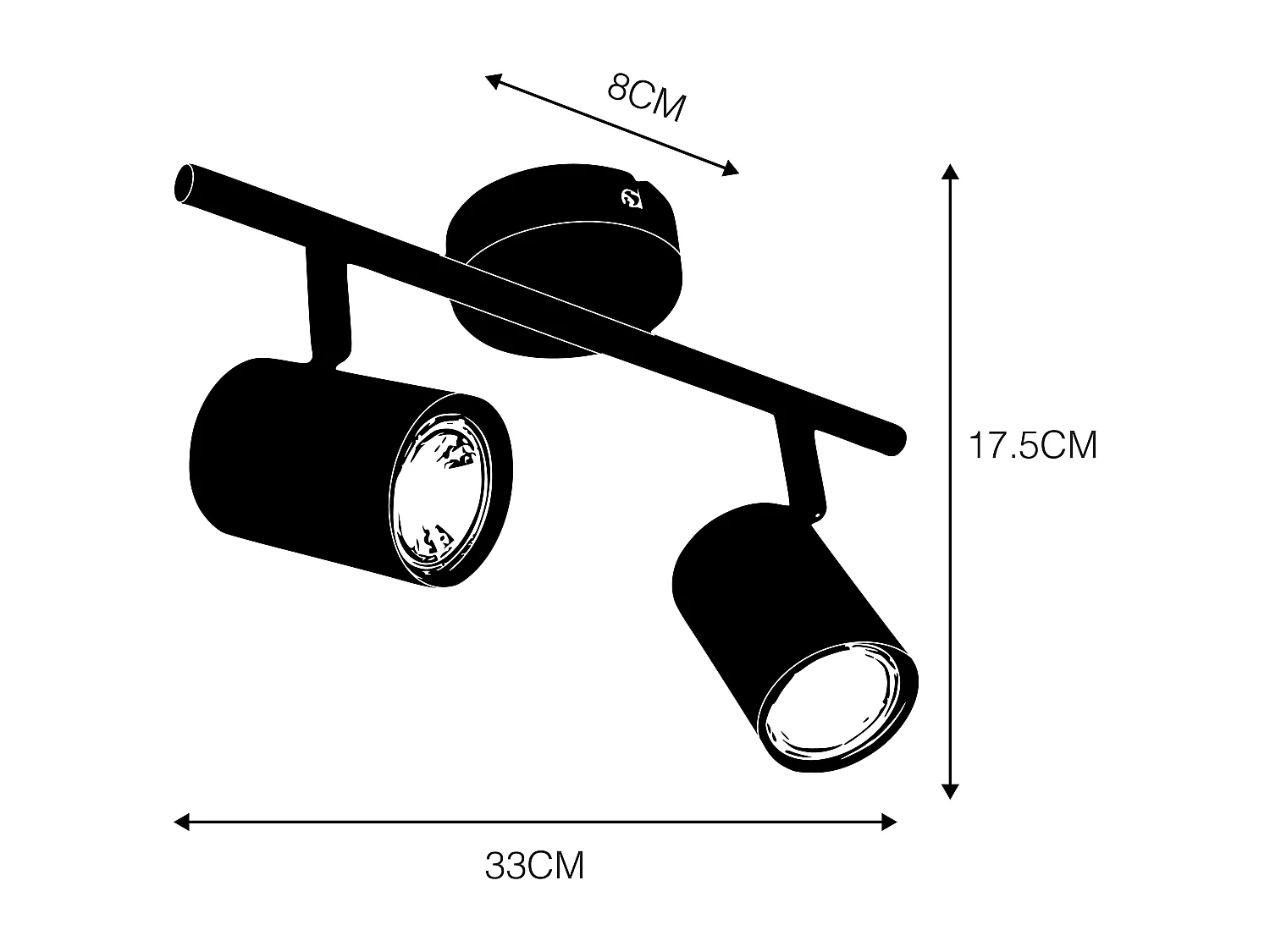 Spot moderne blanc 2 lumières orientables - Jeana 2