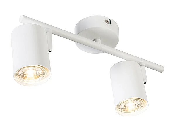 Spot moderne blanc 2 lumières orientables - Jeana 2