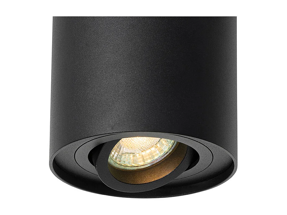 Spot plafond moderne noir orientable et inclinable - Rondoo up