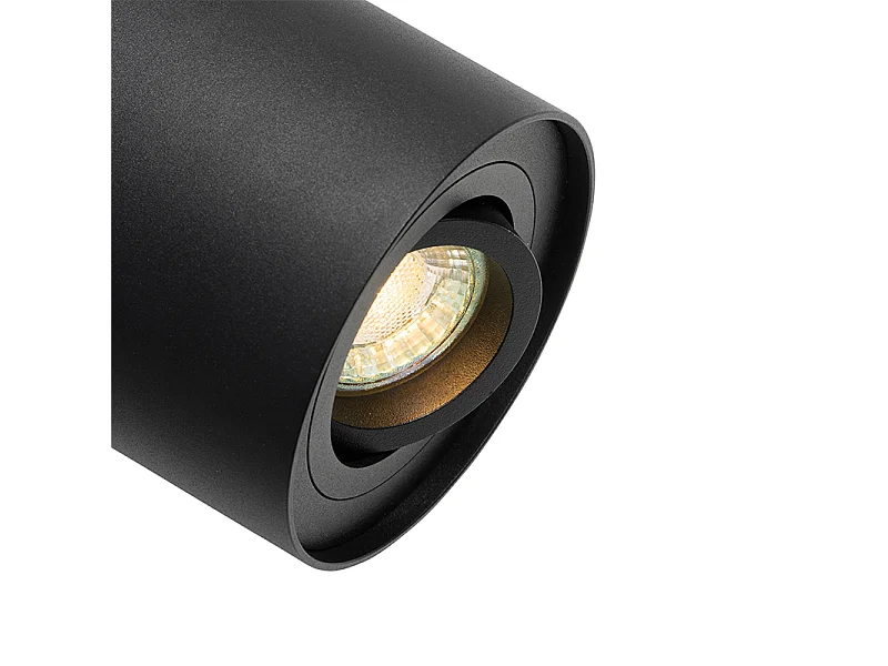Spot plafond moderne noir orientable et inclinable - Rondoo up