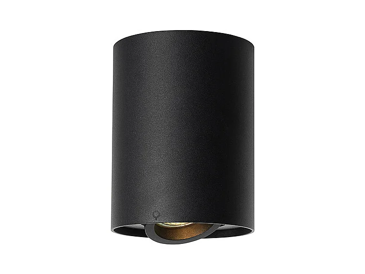 Spot plafond moderne noir orientable et inclinable - Rondoo up