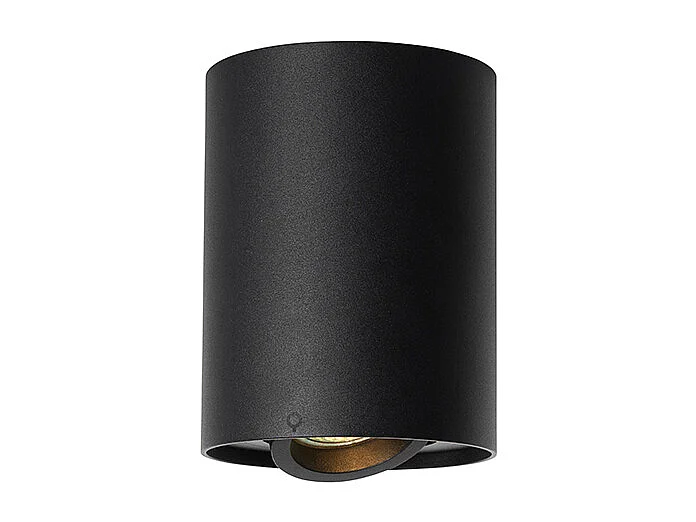 Spot plafond moderne noir orientable et inclinable - Rondoo up