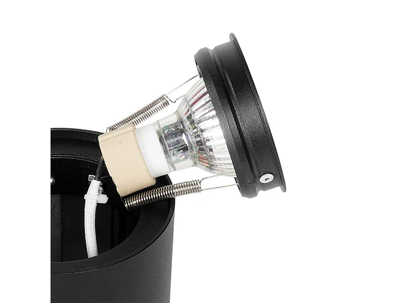 Spot plafond moderne noir orientable et inclinable - Rondoo up