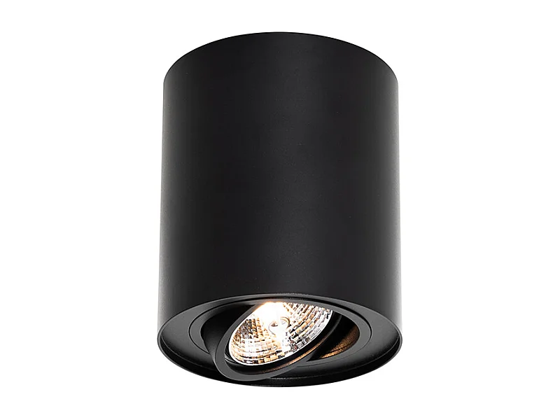 Spot de plafond moderne noir rotatif et inclinable AR70 - Rondoo Up