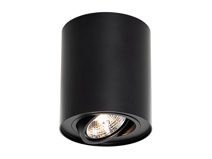 Spot de plafond moderne noir rotatif et inclinable AR70 - Rondoo Up