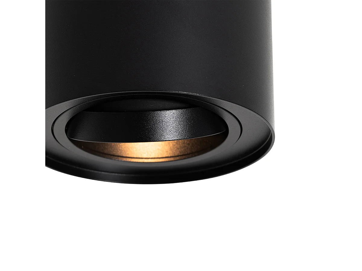 Spot de plafond moderne noir rotatif et inclinable AR70 - Rondoo Up