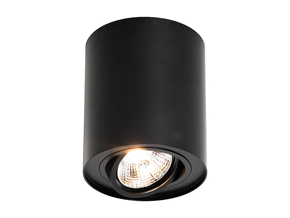 Spot de plafond moderne noir rotatif et inclinable AR70 - Rondoo Up