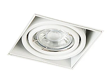 Lot de 6 spots encastrés blancs GU10 orientables sans bordure - Oneon