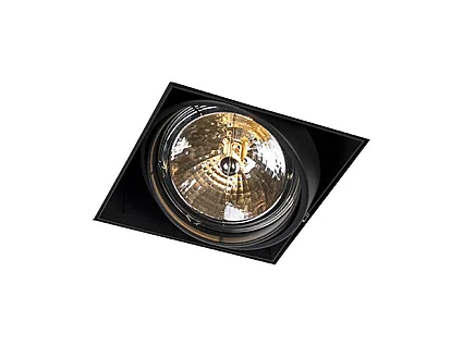 Spot encastré noir AR111 inclinable et orientable sans bordure - Oneon