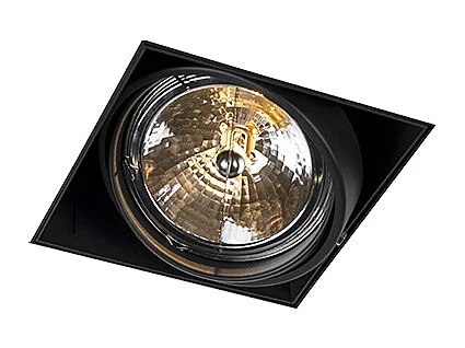 Spot encastré noir AR111 inclinable et orientable sans bordure - Oneon