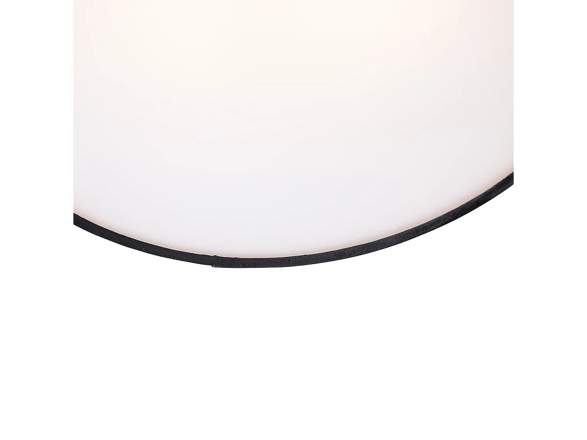 Plafonnier noir 40 cm intérieur doré - Drum