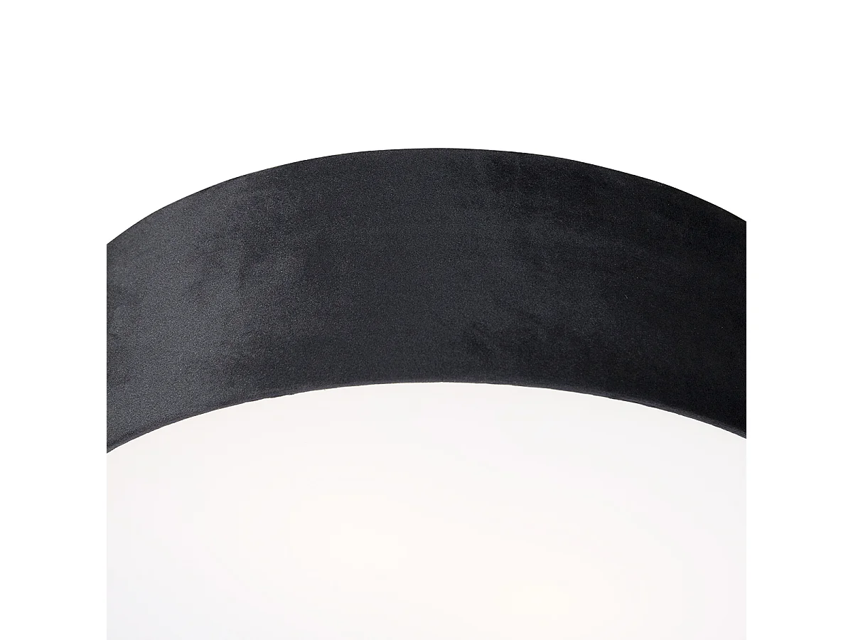 Plafonnier moderne noir 40 cm avec intérieur doré - Drum