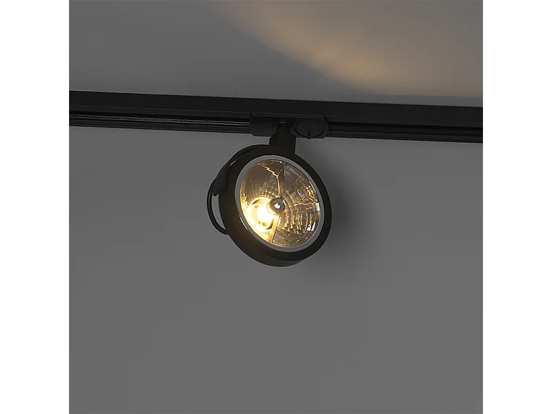 Rail spot monophasé noir - Go
