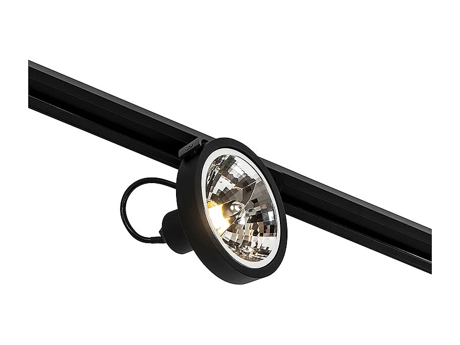 Rail spot monophasé noir - Go