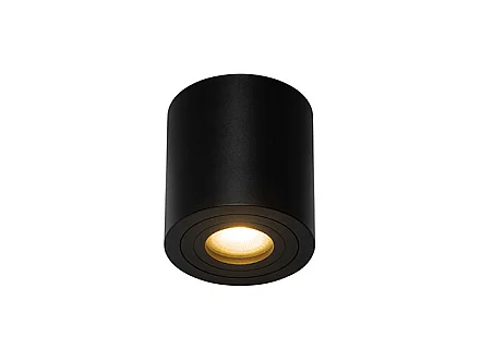 Spot de salle de bain moderne rond noir IP44 - Capa