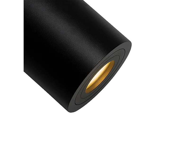 Spot de plafond rond moderne noir IP44 - Capa