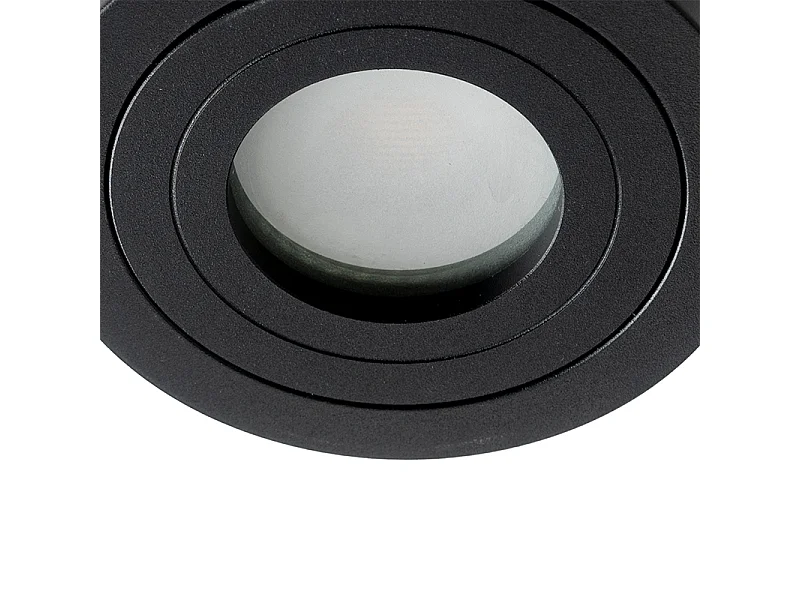Spot de plafond rond moderne noir IP44 - Capa
